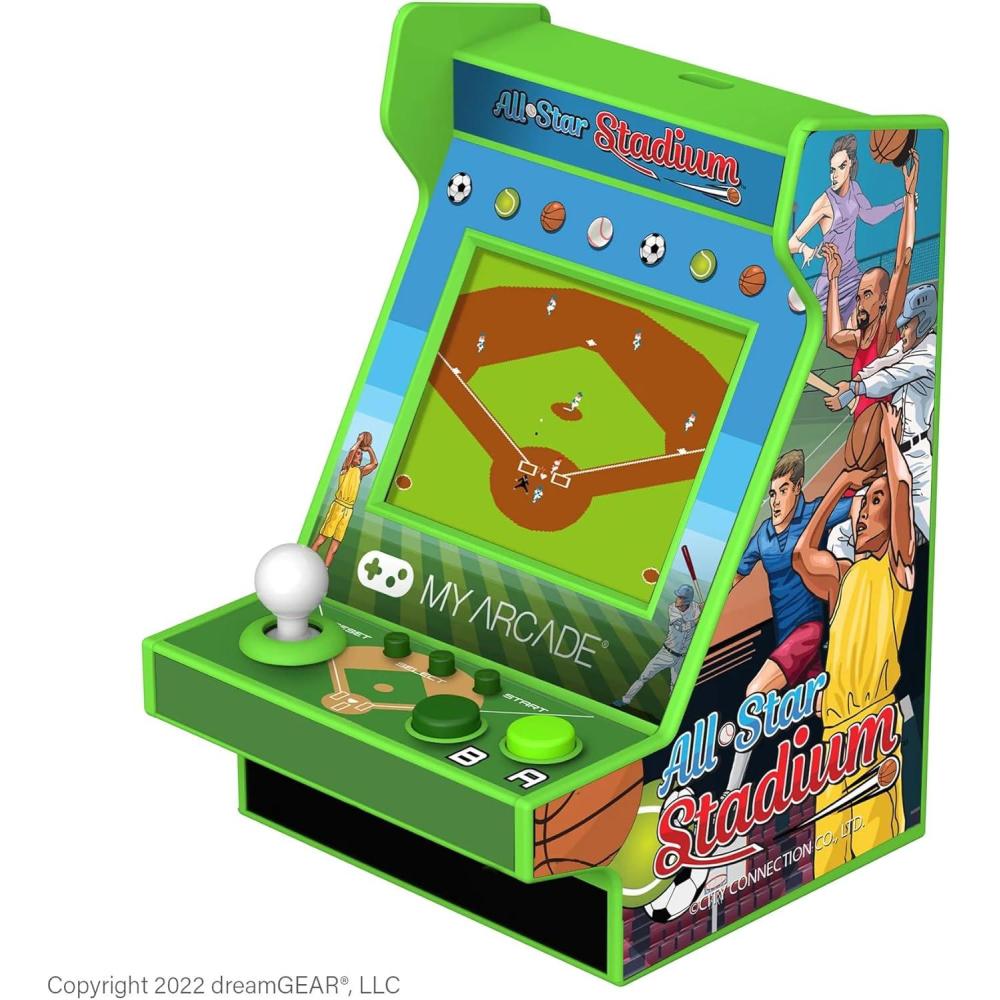 imageMY ARCADE Data East Hits Nano Player  45quot Fully Playable Portable Mini Arcade Machine with 208 Retro Games 24quot Screen Color DisplayAll Star Stadium