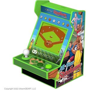 MY ARCADE Data East Hits Nano Player – 4.5″ Fully Playable Portable Mini Arcade Machine with 208 Retro Games, 2.4″ Screen Color Display(All Star Stadium)