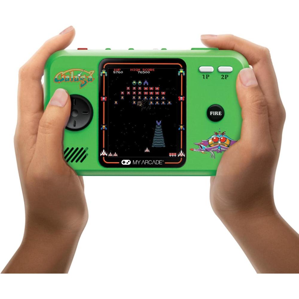 imageMy Arcade Ms PacMan Pocket Player Pro Officially Licensed Fun Retro Games Portable Video Game 275quot Color Display Ergonomic DesignGalaga