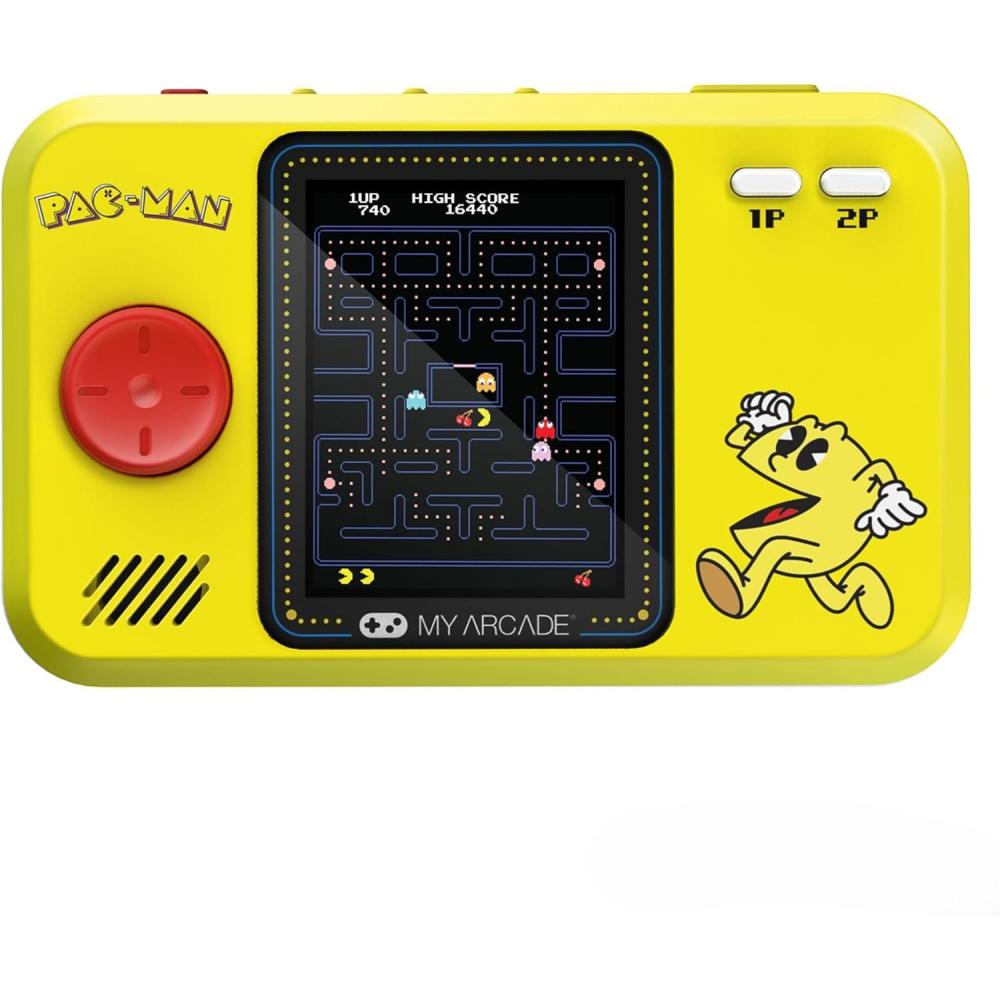 imageMy Arcade Ms PacMan Pocket Player Pro Officially Licensed Fun Retro Games Portable Video Game 275quot Color Display Ergonomic DesignPacMan