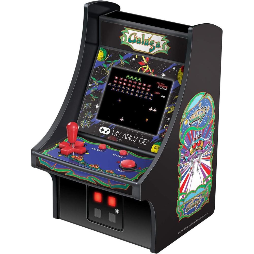 imageMy Arcade Space Invaders Micro Player Mini Arcade Machine Video Game Fully Playable 675quot Collectible Premium EditionGalaga