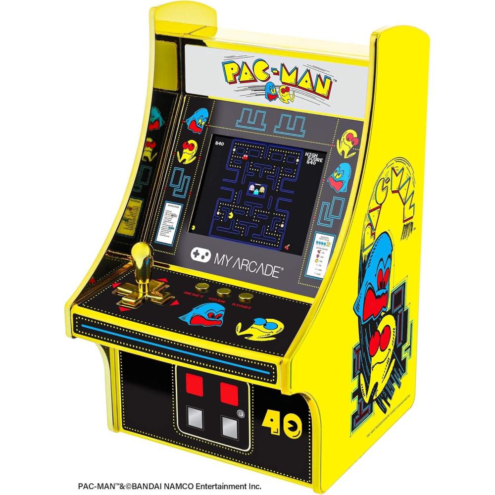 imageMy Arcade Space Invaders Micro Player Mini Arcade Machine Video Game Fully Playable 675quot Collectible Premium EditionPacMan 40th