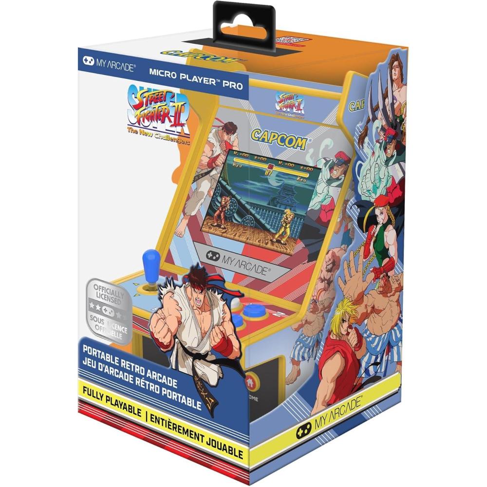 imageMy Arcade Super Street Fighter II Micro Player Pro Retro Arcades 2 Games in 1 Portable Game 675quot Arcade Machine Video Game CollectibleStreet Fighter