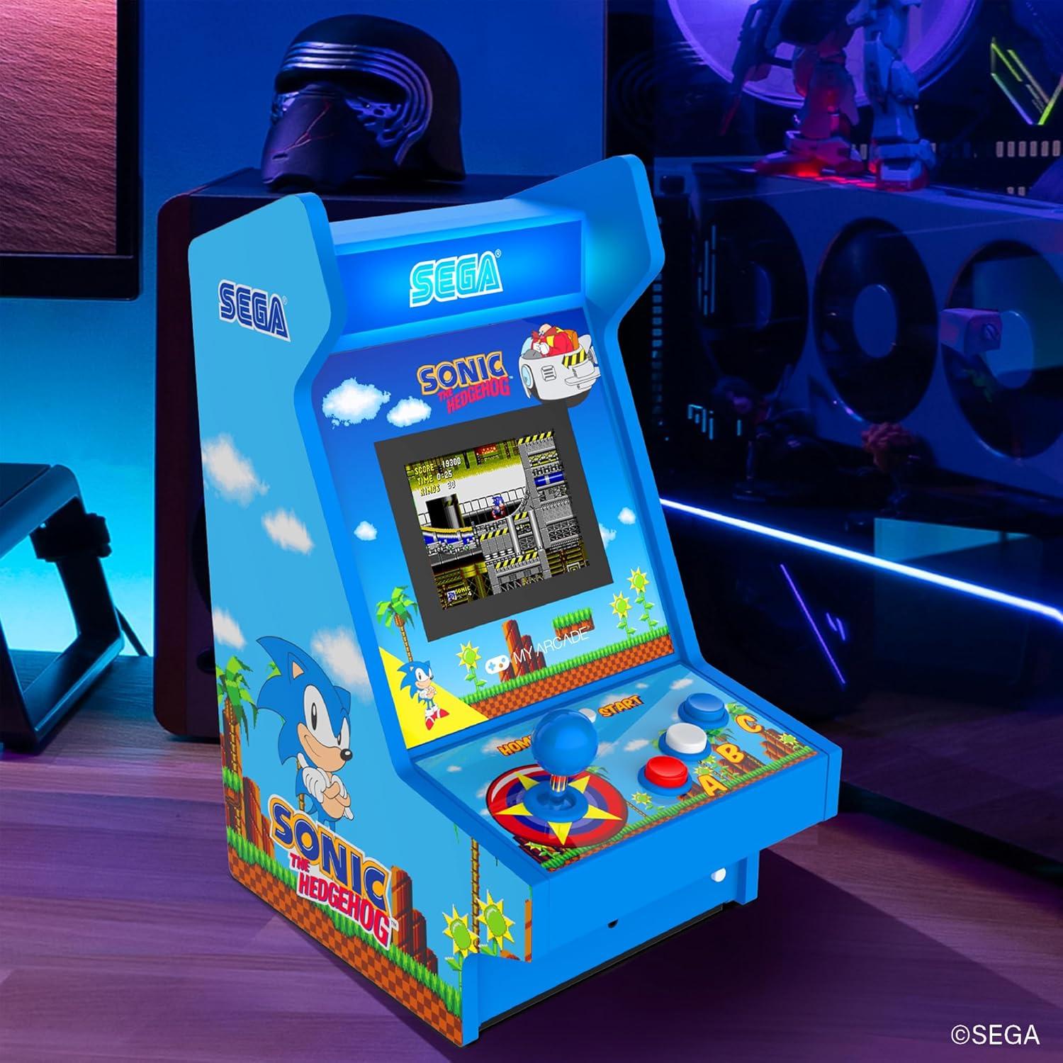 imageMy Arcade Sonic The Hedgehog Mighty Player Sega Retro Arcades Sonic Countertop Video Game 4 Classic Sega Games in 1