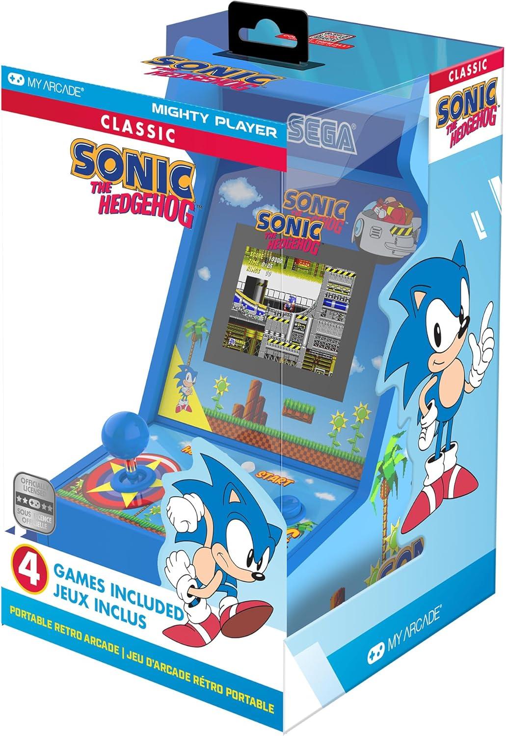 imageMy Arcade Sonic The Hedgehog Mighty Player Sega Retro Arcades Sonic Countertop Video Game 4 Classic Sega Games in 1