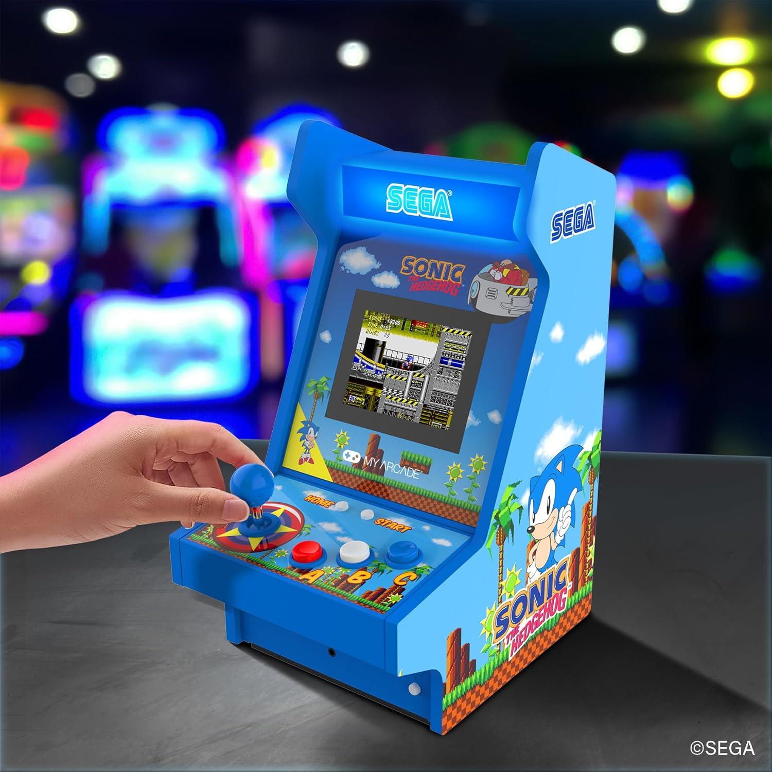 imageMy Arcade Sonic The Hedgehog Mighty Player Sega Retro Arcades Sonic Countertop Video Game 4 Classic Sega Games in 1