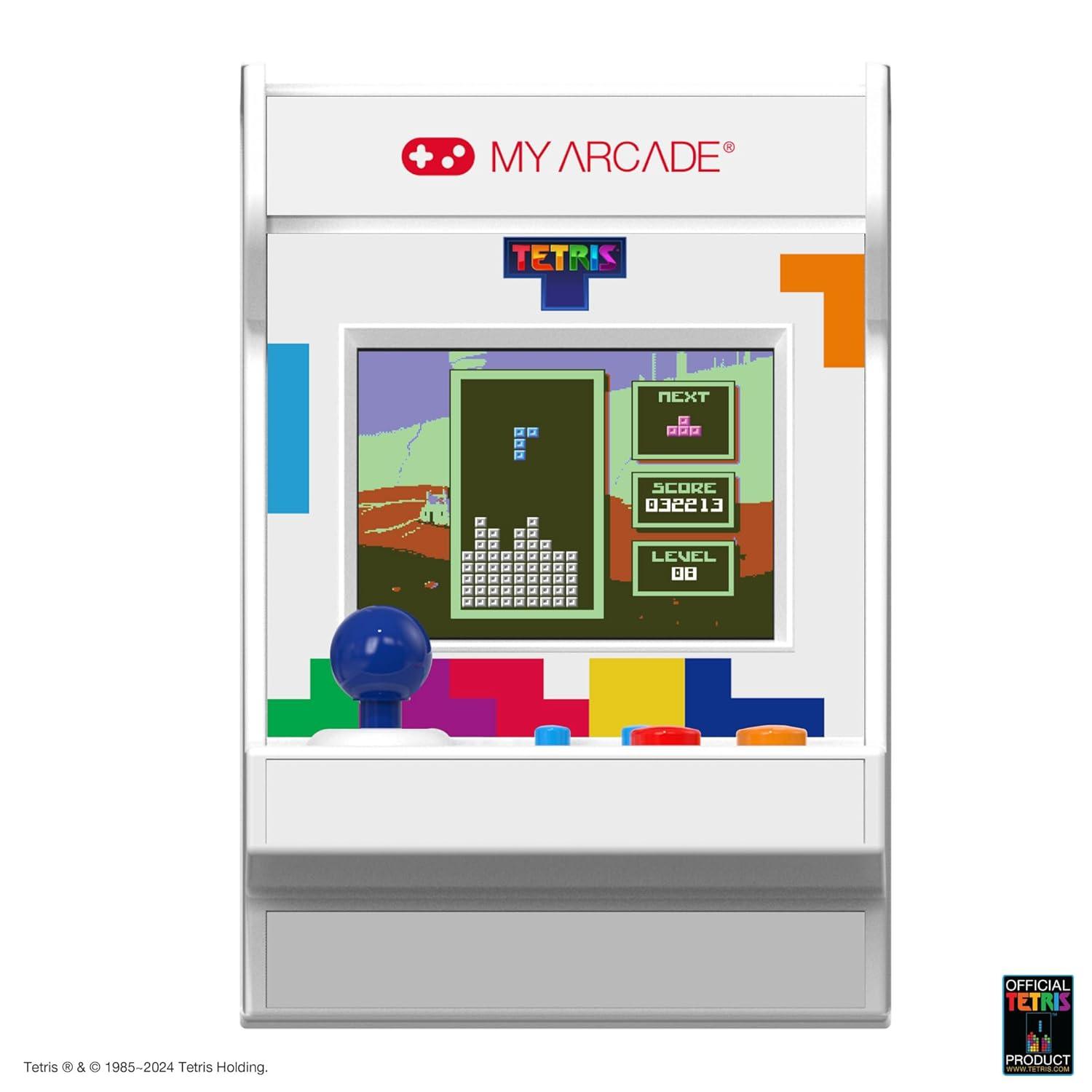 image:imageMY ARCADE Tetris Pico Player 37quot Fully Playable Portable Tiny Arcade Machine with 101 Retro Games 2quot Screen Color Display Small