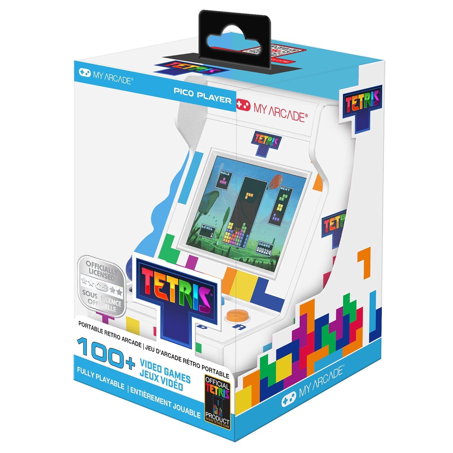 image:imageMY ARCADE Tetris Pico Player 37quot Fully Playable Portable Tiny Arcade Machine with 101 Retro Games 2quot Screen Color Display Small