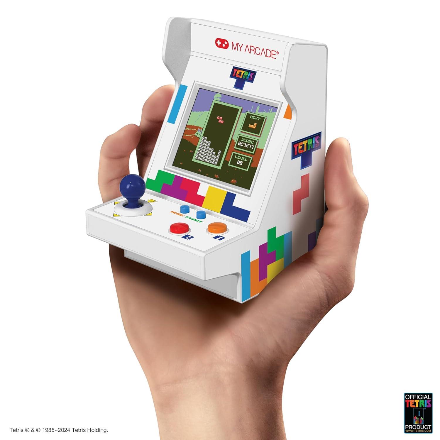 image:imageMY ARCADE Tetris Pico Player 37quot Fully Playable Portable Tiny Arcade Machine with 101 Retro Games 2quot Screen Color Display Small