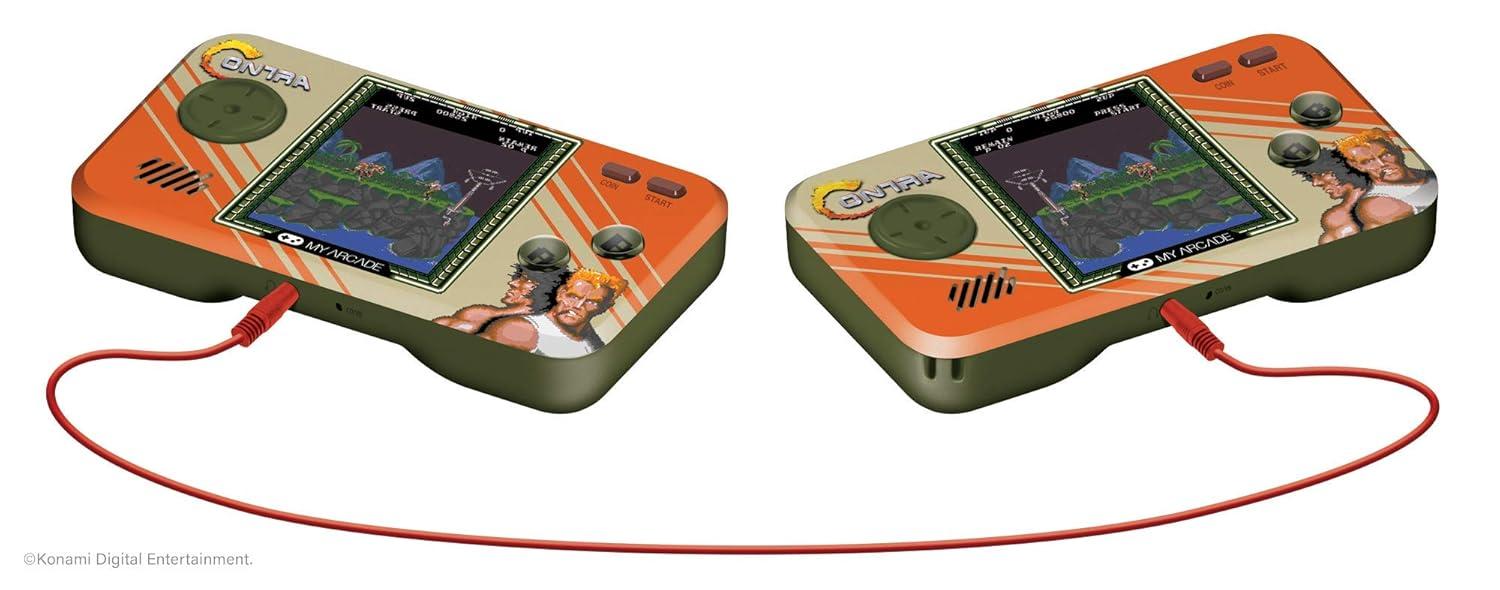 image:imageMy Arcade Contra Pocket Player2in1 Contra and Super Contra COVS Link Included for COOP Action Full Color Display Volume Controls Headphone Jack Battery or Micro USB Powered DGUNL3281