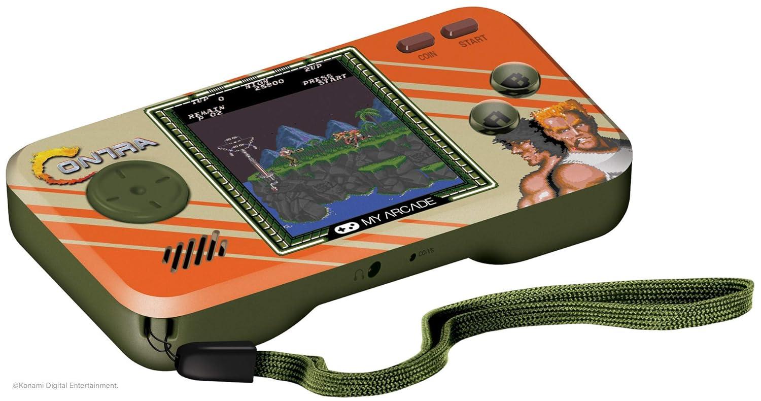 image:imageMy Arcade Contra Pocket Player2in1 Contra and Super Contra COVS Link Included for COOP Action Full Color Display Volume Controls Headphone Jack Battery or Micro USB Powered DGUNL3281