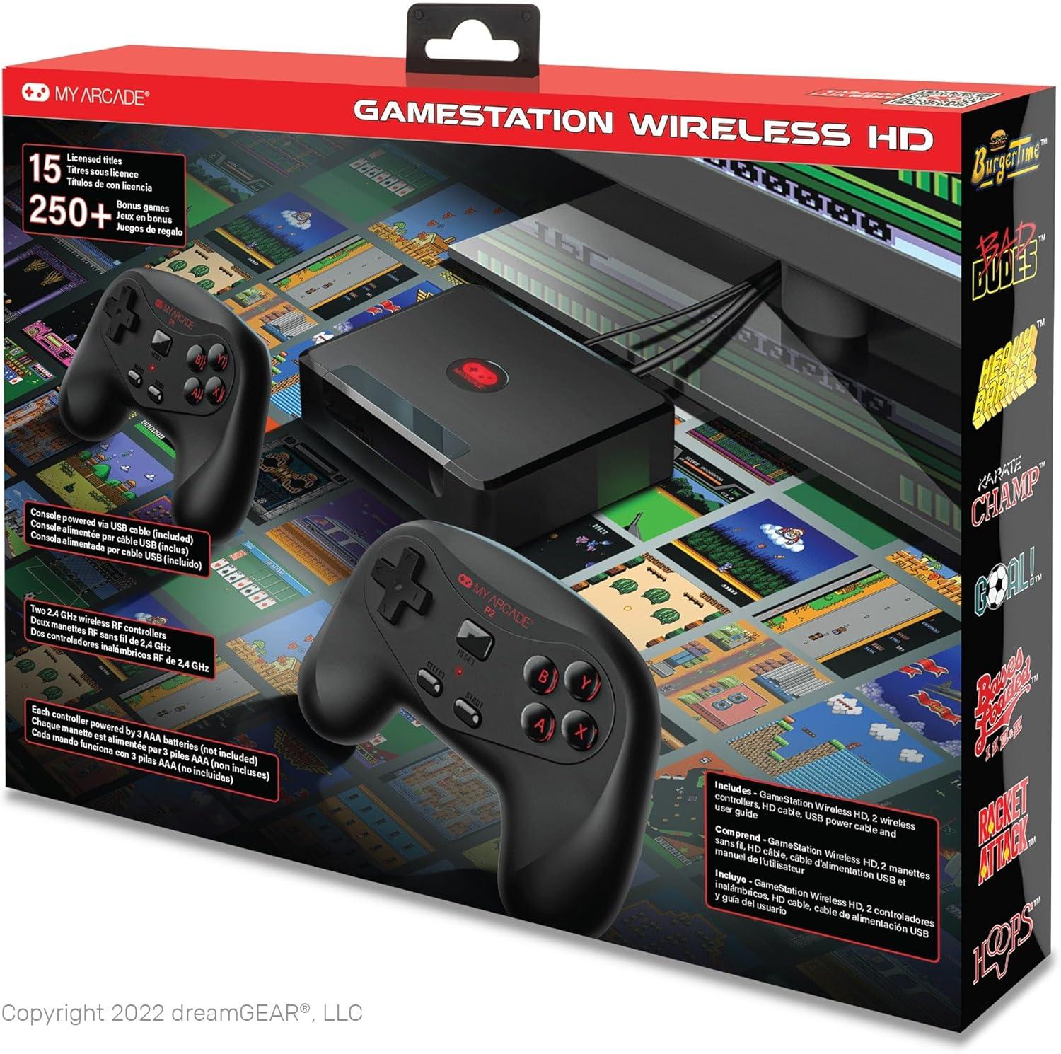 image:imageMy Arcade GameStation Wireless HD Data East Video Game Console with Over 250 Games DGUNL4144 Plug and Play