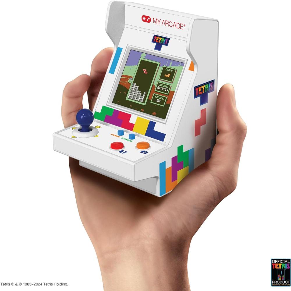 image:imageMY ARCADE Tetris Pico Player 37quot Fully Playable Portable Tiny Arcade Machine with 101 Retro Games 2quot Screen Color Display Small