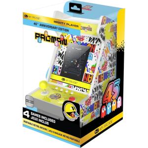My Arcade Pac-Man Pocket Player Max: Pac-Man 45th Anniversary Retro Game Console, Rechargeable Battery, 4 Classic Games in 1, Arcade Gaming, Includes Case(Mighty Player)