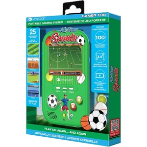 My Arcade All Star Sports Gamer Fun: Includes 125 Preloaded Games, Retro Portable Game Console, Soccer Toys, Rechargeable Battery