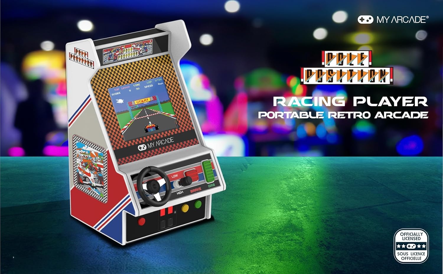 image:imageMy Arcade Pole Position Pocket Player Max Games for Kids and Adults Real Racing Controls Retro GamingPole Positon Player