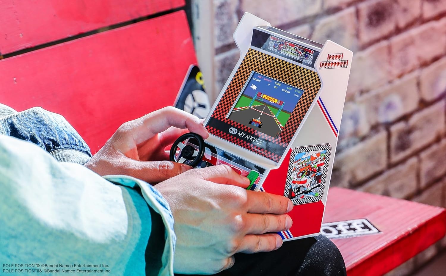 image:imageMy Arcade Pole Position Pocket Player Max Games for Kids and Adults Real Racing Controls Retro GamingPole Positon Player